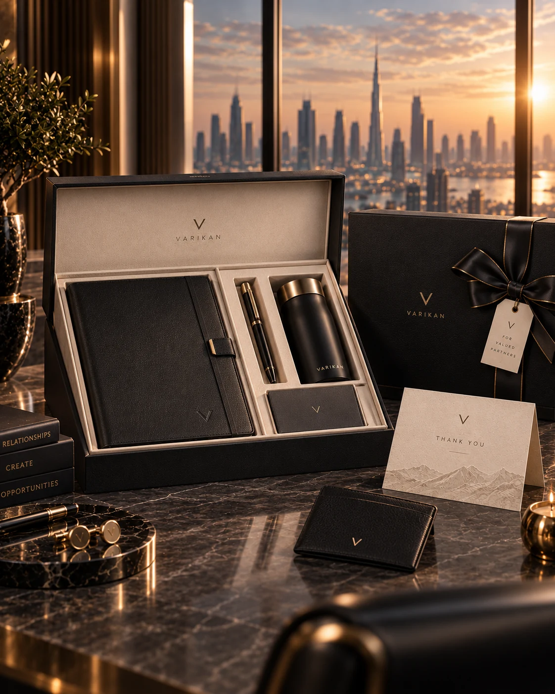VARIKAN Client Appreciation Kit concept with refined corporate gifts and presentation